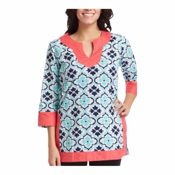 Simply Southern Tops - Simply Southern Women's Geometric Print Tunic Top